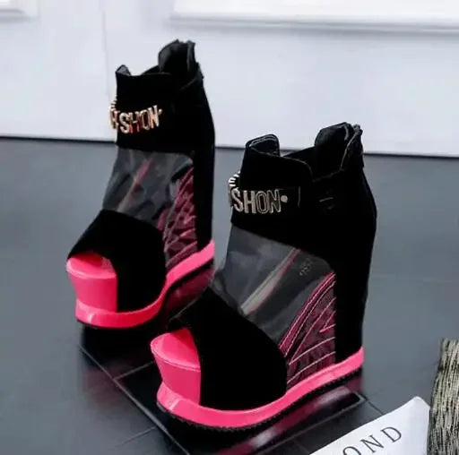 NEW Luxury Women Sandals Summer Platform Wedges Shoes Woman High-Heeled 13cm Fashion Ladies Shoe Comfortable Zapatillas De Mujer