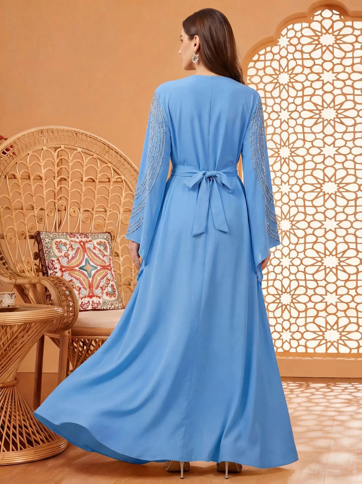 Eid Women Dresses Abaya Muslim Jalabiya Ramadan Long Dress Diamonds Sashes Morocco Dubai Abayas Kaftan Islam Vestidos 2026