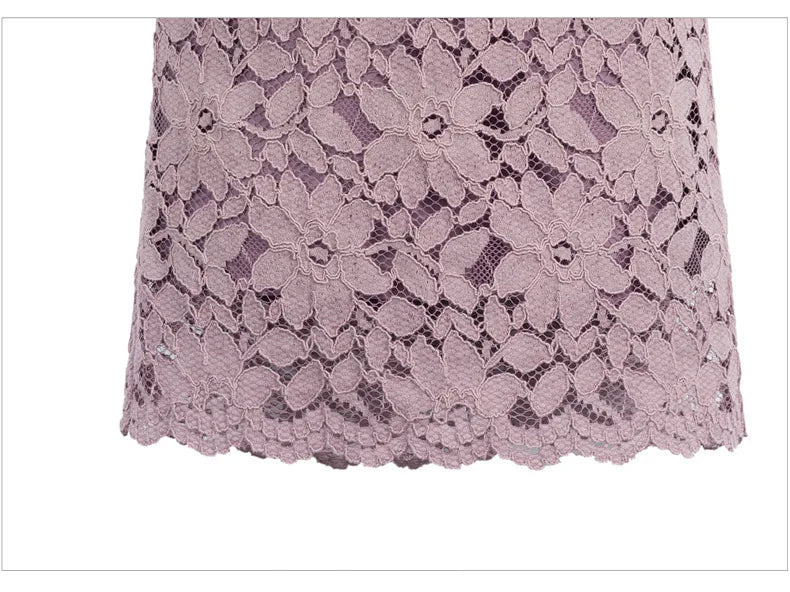 2026 New Women's Pink Skirt, Summer Lace Elegant Office Skirts Pencil Bandage Skirt for Women Skirts Knee-length High Waist