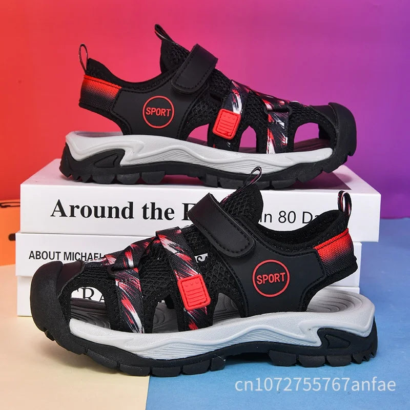 Summer Breathable Sport Sandals for Boys Casual Outdoor Beach Shoe Comfortable Soft Sole Kids Fashion Non-slip Walking Sandalias