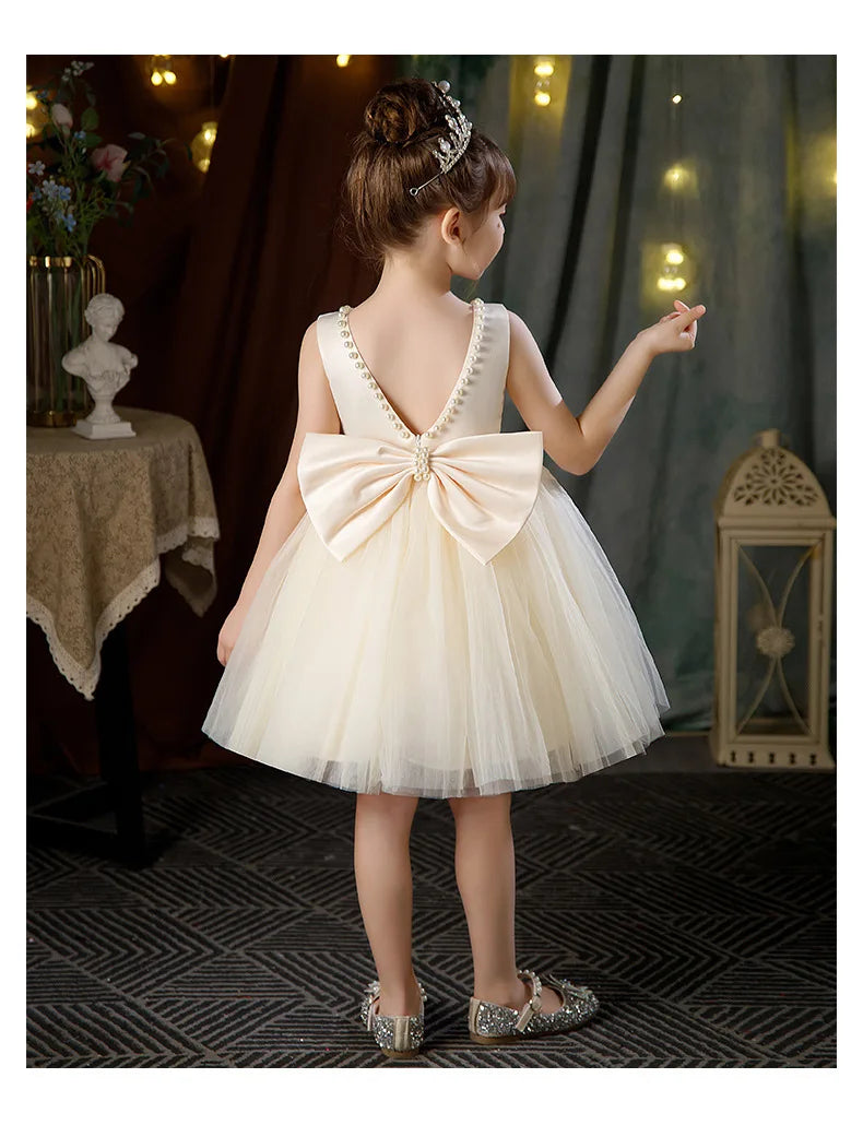 Teenage Girls Dress Children's Clothing Party Elegant Princess Long Tulle Baby Girls Kids Lace Wedding Ceremony Dresses