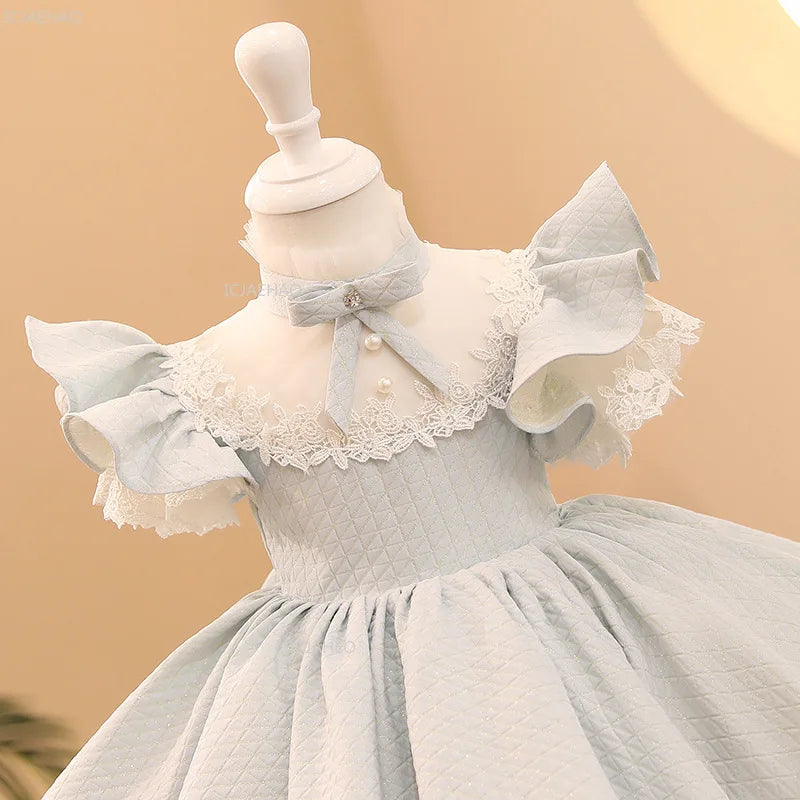 Girls Princess Party Dress Flower Girl Wedding Birthday Evening Reception Formal Wear Clothes Pageant Gown Kids Host Performance