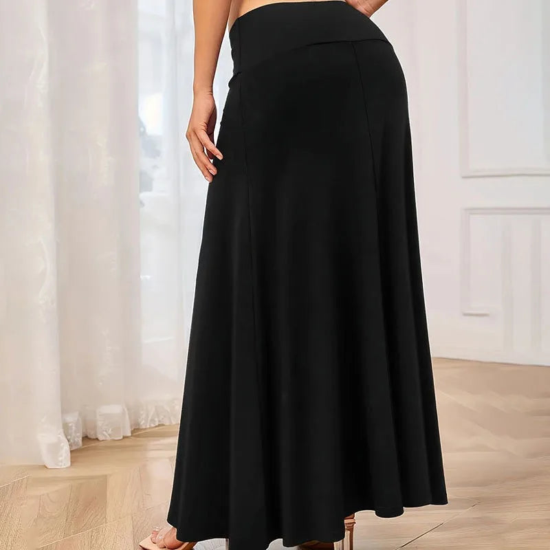 KIDCRKJ Long Skirt Women Autumn 2026 New Skirts Knitted Solid Urban Office Lady Fashion Clothes High Waist Maxi Skirts Faldas