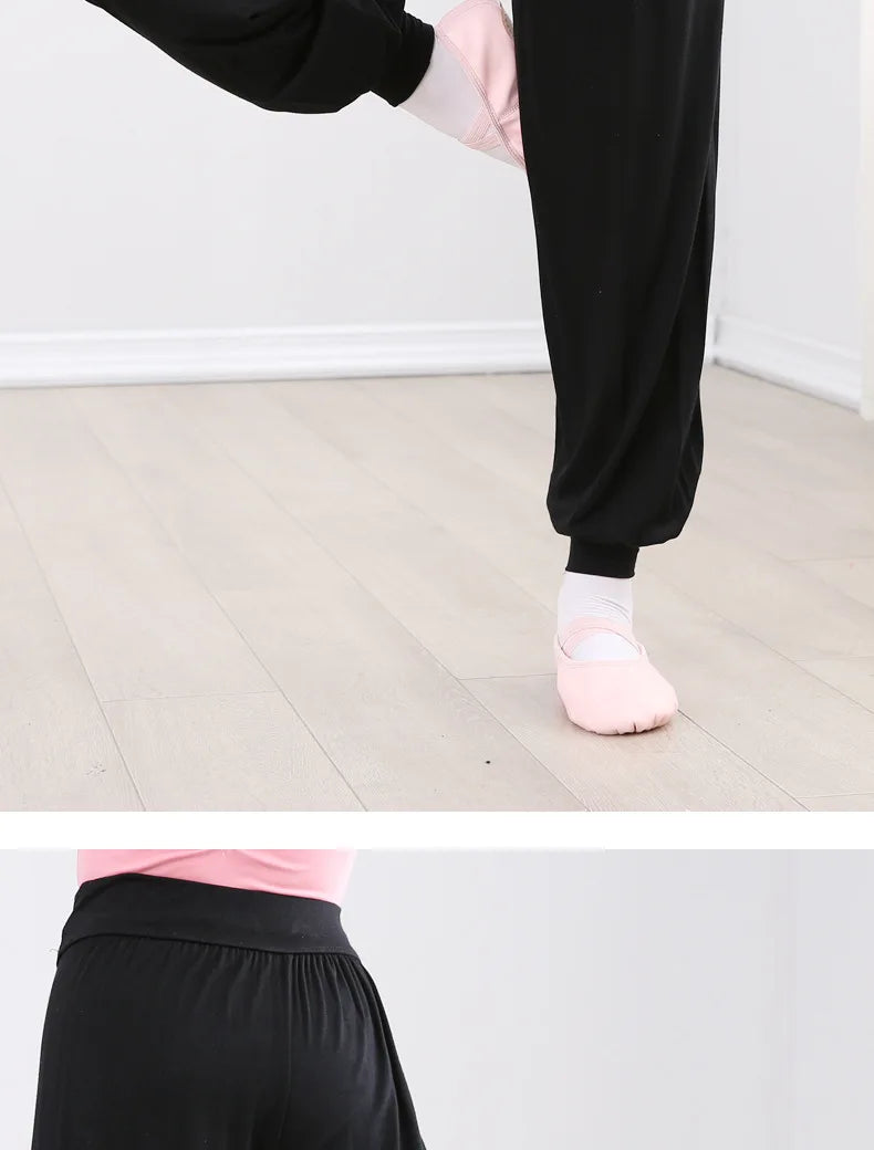 Kid Girl Dance Yoga Full Length Pants Ladies Ballet Belly Dance Trousers Loose Pant Men Women Bloomers Штаны для йоги
