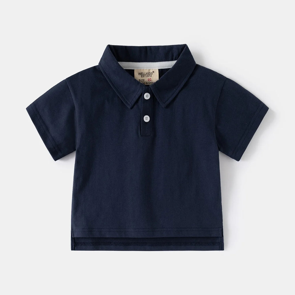 Toddler Boys Polo T-shirts Kids Tops Tees Summer Children's Clothes Cotton Blend