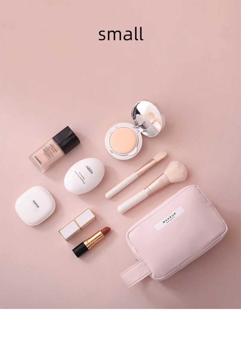 Ladies Portable High Appearance Index Cosmetic Bag Large-capacity Travel Washing Bag Three-dimensional Makeup Storage Bag