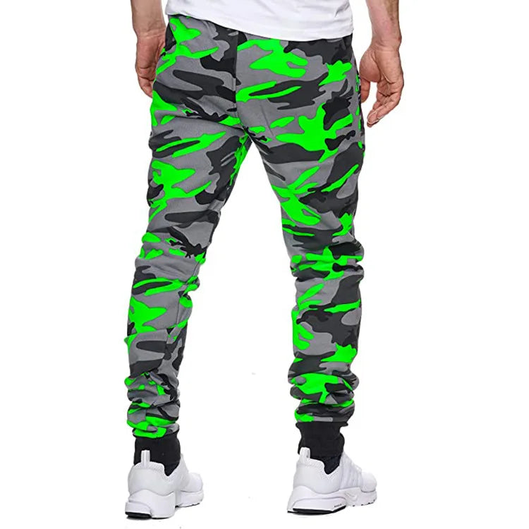 2025 New Men's Camouflage Joggers Casual Elastic Waist Print Sweatpants Sports Running Trousers Hip Hop Tracksuit Bottoms