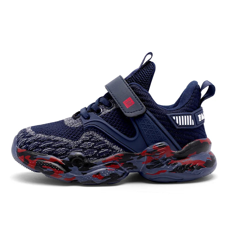 2025 New Kids Shoes Boy Sneaker Knit Platform Breathable Summer School Children Sports Shoes Fashion Tennis Shoes for Boy