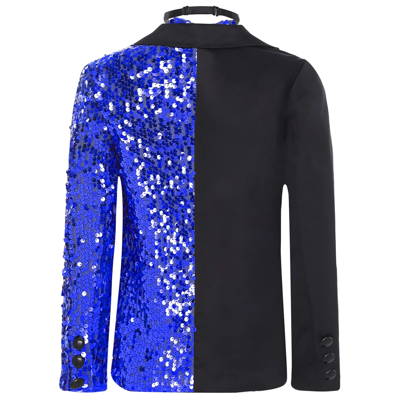 Kids Boys Sparkly Gentlemen Suits Jackets Formal Dress Blazer Sequin Blazer Coat Jacket Children Wedding Banquet Party Outfit