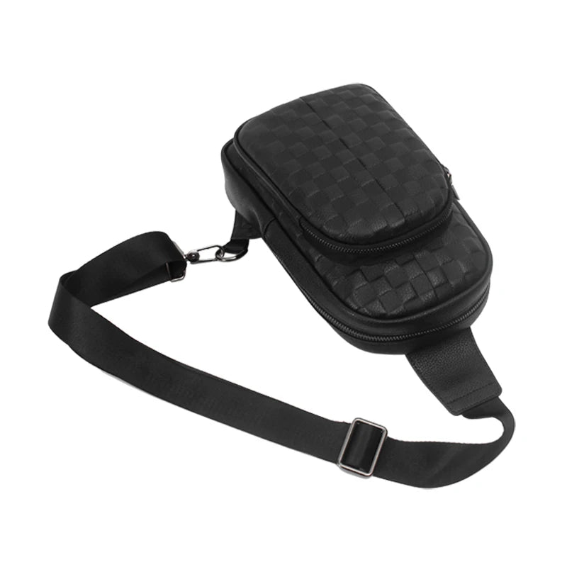 Men's Fingerprint Lock Bags for men Leather Shoulder Bag Male Long Money Wallets Mobile Phone Pouch Men Messenger Bag Anti-Theft