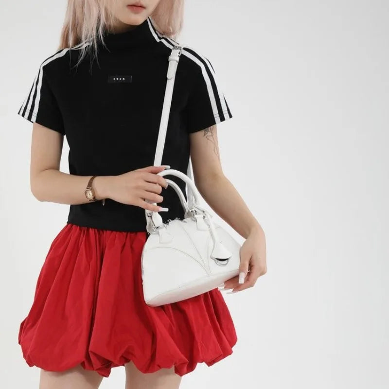 Luxury Unique Diaper Bag Shoulder Purse Ladies Trendy Design Minimalist Textured Original Square Satchel