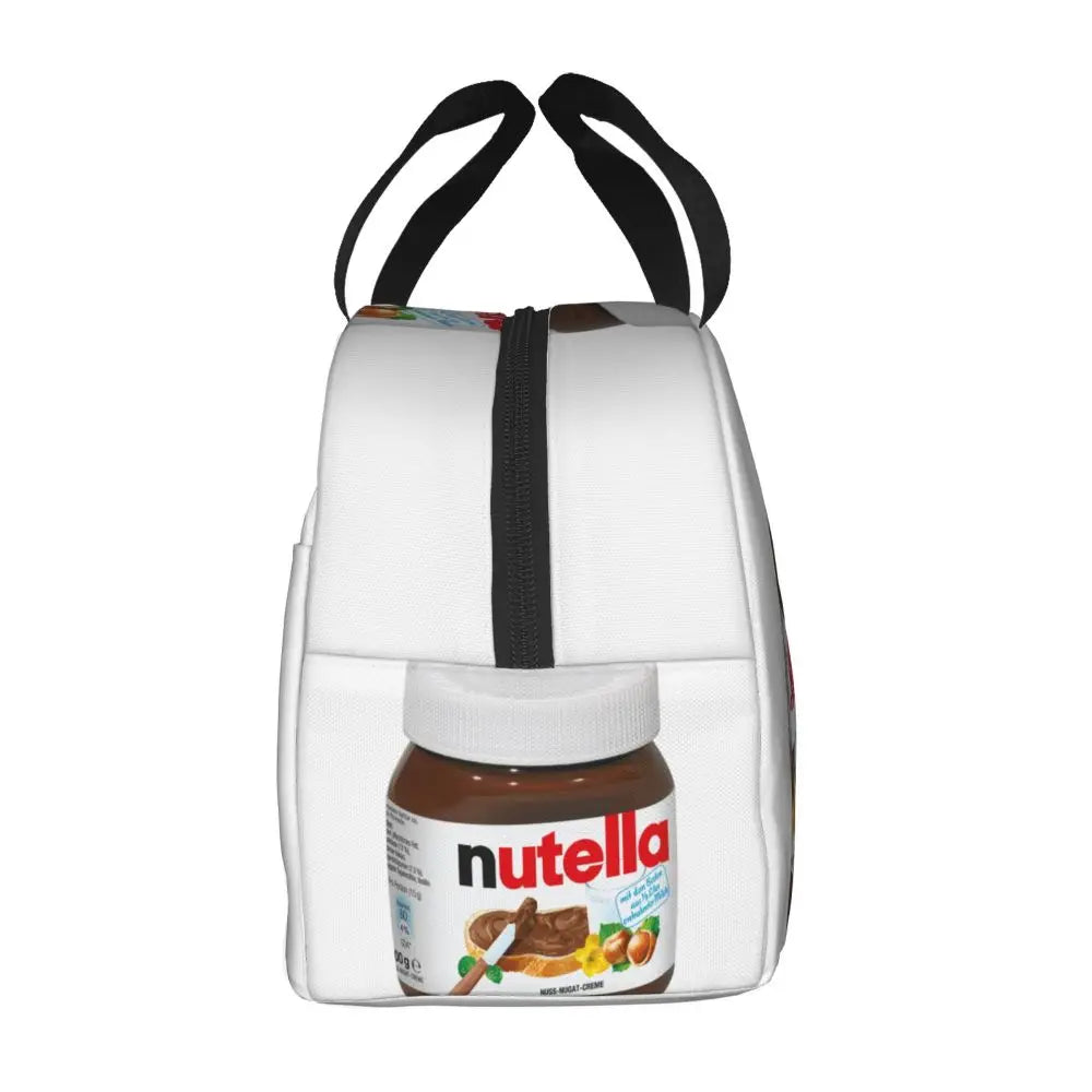 Custom Italy Nutellas Thermal Insulated Lunch Bag Women Portable Lunch Container for Outdoor Picnic Storage Food Box