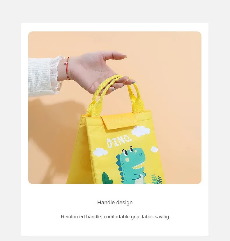 Kids Lunch Bag for School Portable Thermal Bag Children Cartoon Insulated Lunch Bag Cooler Bento Pouch Dinner Container Handbags