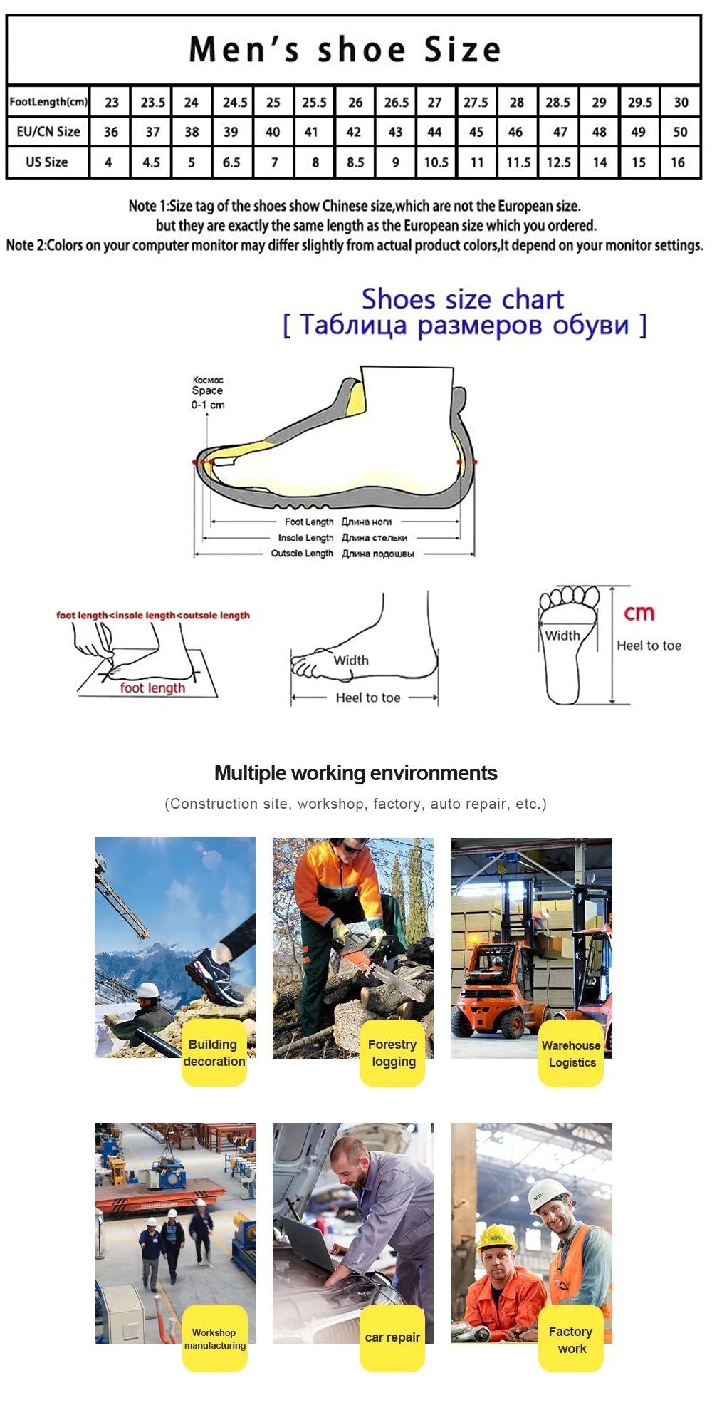 Women's safety shoes with steel toe caps, anti smashing and anti puncture rotating buttons, no tie up, hot selling shoes