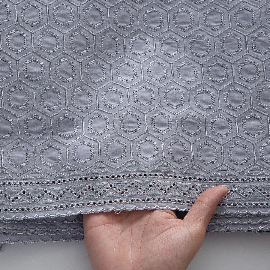 African Swiss Voile High Quality Nigerian Embroidered Cotton Swiss Lace Fabrics for Wedding Dresses For Men's Sew,5yards 4673
