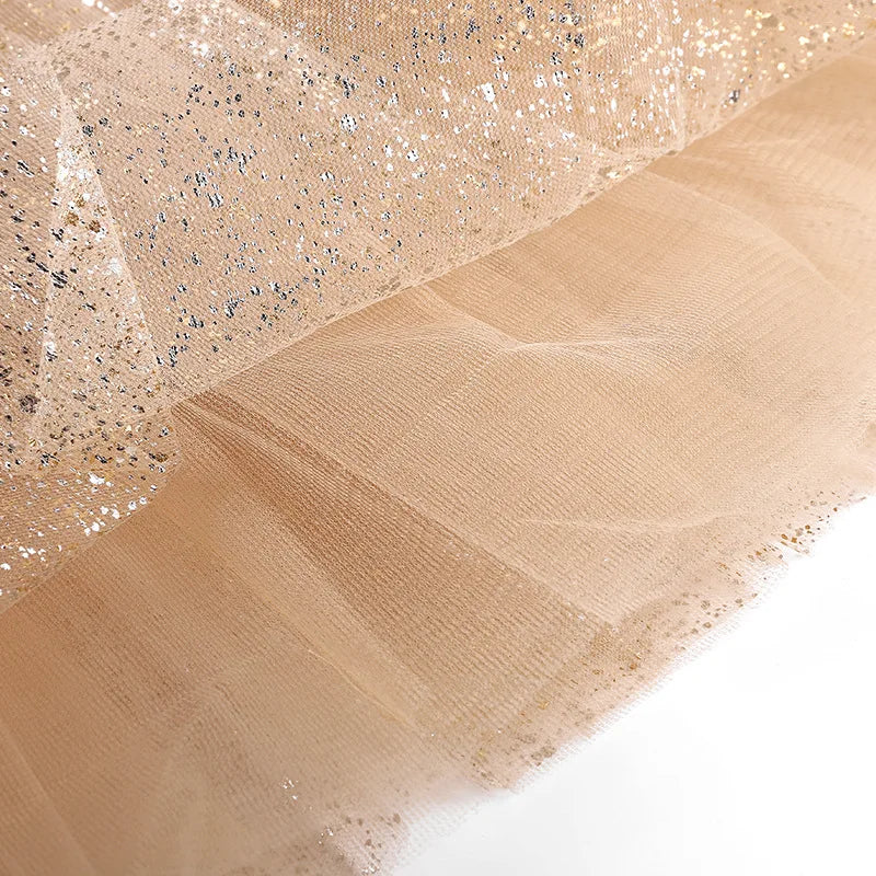 New girls bronzed half skirt children's skirt European and American children cute TUTU gauze skirt