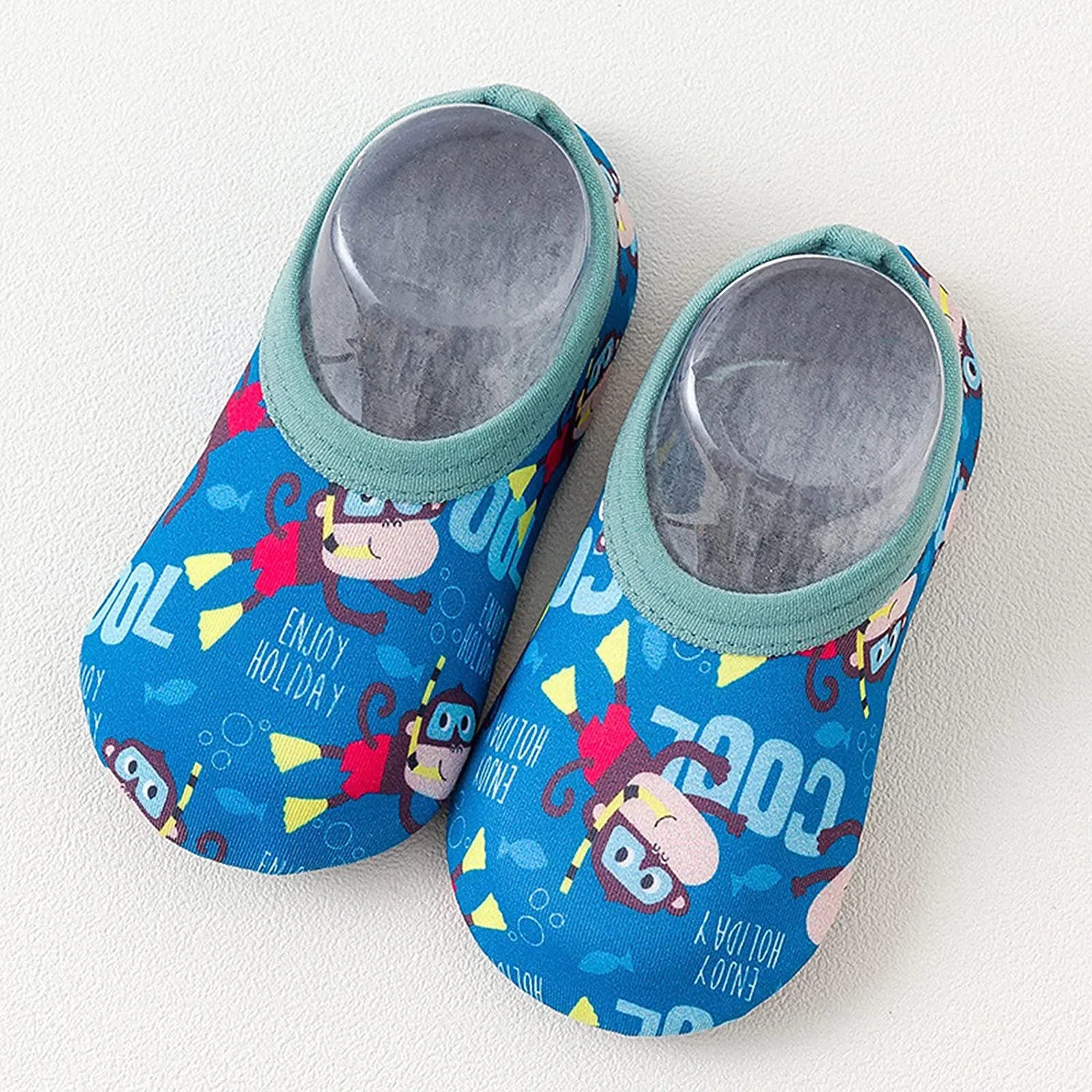 Baby Boy And Girl First Walkers Cartoon Printed Cute Quick Dry Shoes Toddler Shoes Beach Outdoor Lighweight Shoes