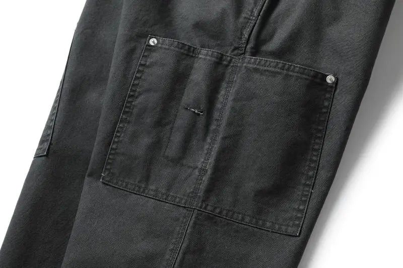 Men Streetwear Fashion Loose Casual Pure Cotton Wide Leg Baggy Pant Cityboy High Street Amikaji Cargo Pants Trousers