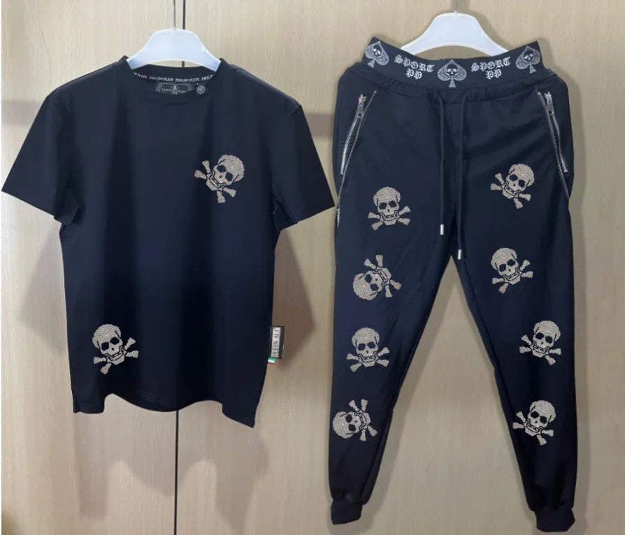 Men's Brand 2-Piece Tracksuit Set - Designer Outfit Breathable Fabric Relaxed Fit Joggers & Sweatshirt Casual Sport Look