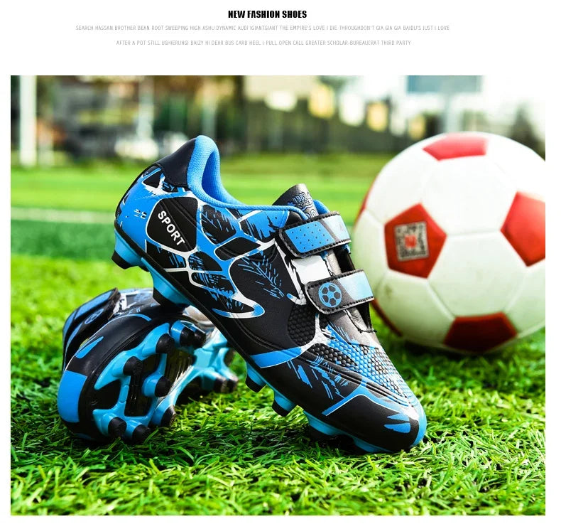 Kids Soccer Shoes Society TF/FG School Football Boots Cleats Grass Sneakers Boy Girl Outdoor Athletic Training Sports Footwear