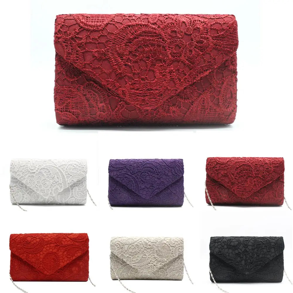 Ladies Messenger Bag Handbags Lace Clutch Bag Evening Party Wedding Purse Envelope Bag Fashion Women Wallet