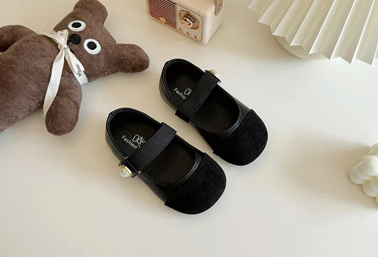 Girl Leather Shoes 2025 Autumn New Brand Girl Shoes French Princess Shoe Elegant Mary Jane Shoe Soft Sole Party Dresses for Girl