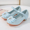 Elegant Girl High Heel Shoes for Princess 2026 New Children's Baby Fashion Party Shoes Sweet Bowknot Kids Sequins Leather Shoes