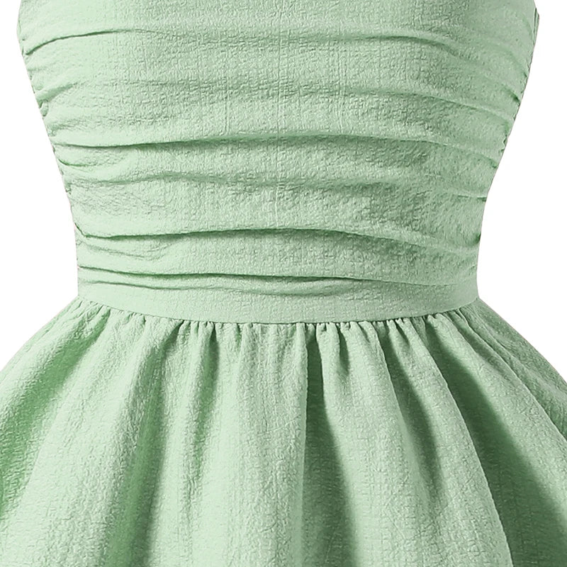 Teen Girls 13-16 Fashion Dress, Adjustable Strap Smocked Back A-Line Dress, Cute Comfortable Versatile for Daily Outings