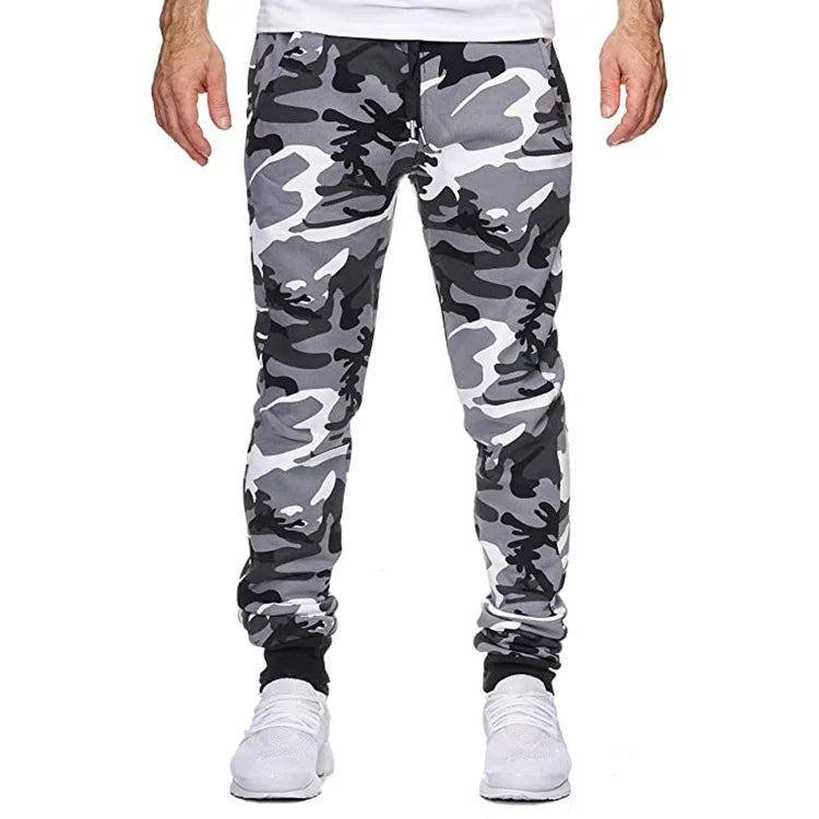 2025 New Men's Camouflage Joggers Casual Elastic Waist Print Sweatpants Sports Running Trousers Hip Hop Tracksuit Bottoms
