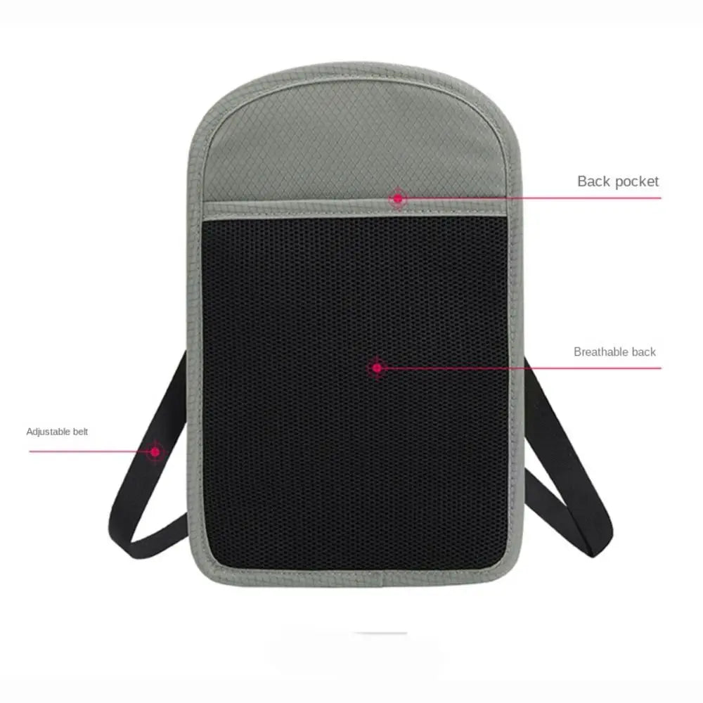 Anti-theft Security Stash Pouch Nylon RFID Blocking Passport Bag with Adjustable Neck Strap Waterproof Travel Neck Wallet