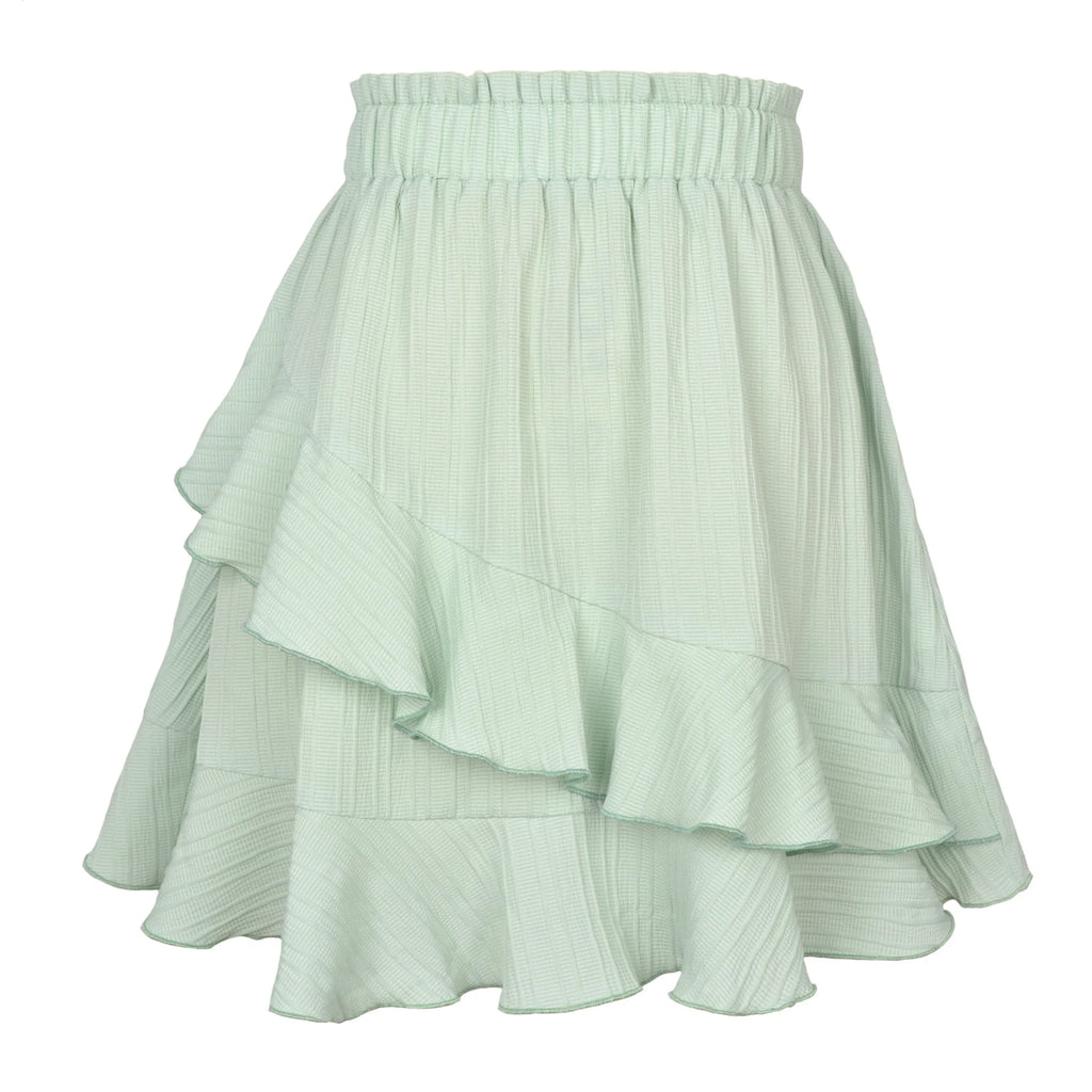 New Women Skirts Fashion Women Ruffle Skirt High Waist Irregular Solid Color Short Skirt Women Fashionable Solid Color Skirts