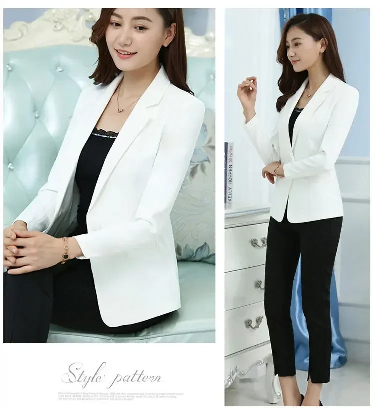 Women Blazer Office Ladies Elegant Outwear Long Sleeve Work Wear Classy Female Pink Suit African Autumn Fashion 2024 New 5XL