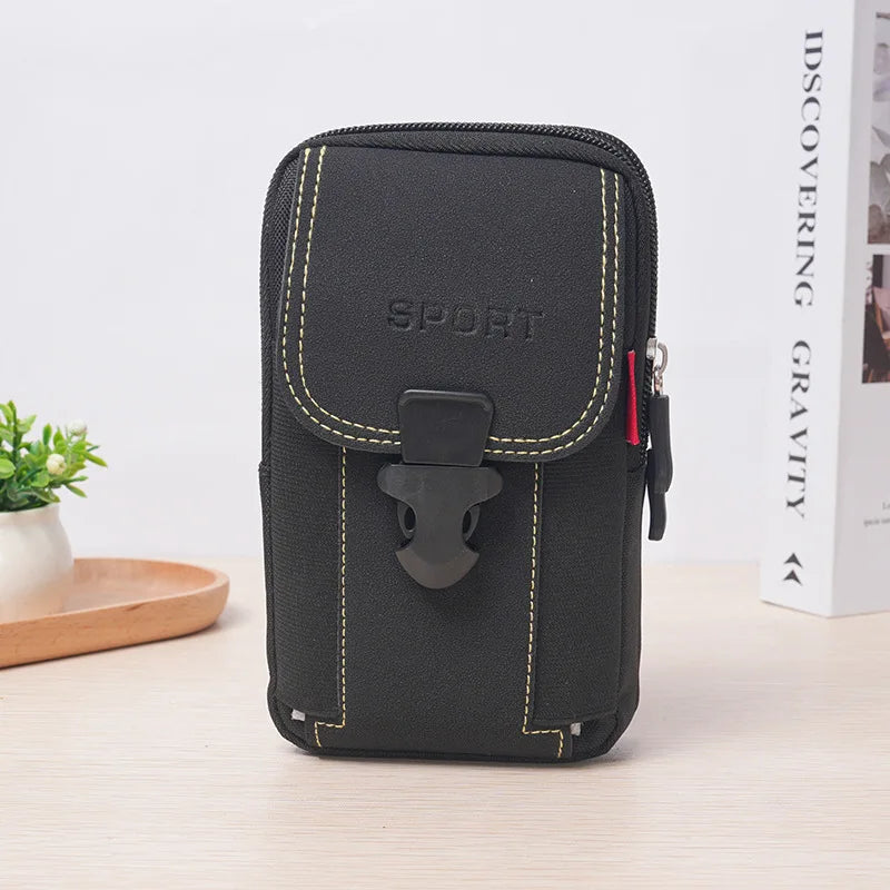 Man Belt Pouch Mobile Phone Bag for Men Phone Holster Bag Molle Waist Bag Pack Small Tactical Duty Belt Backpack Card Holder