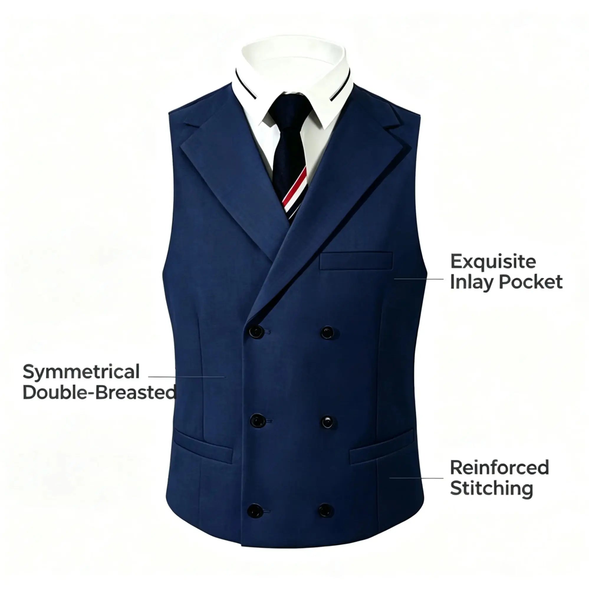 Men's 2 Piece Formal Suit Set, Casual Business Waistcoat and Pants, Wrinkle Resistant Suit Outfit