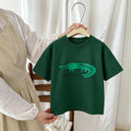1-7 Age Girl Boy Clothing T-shirt Tops Short-sleeved Round Collar Casual Tshirts Children's Clothes Simple Versatile Kids Tshirt