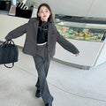 8 10 12 14 teenage Girl suit set Blazer+Wide leg pants 2pcs junior kid clothes suits children clothing girls outfit sets Costume
