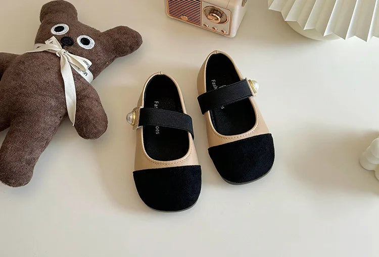 Girl Leather Shoes 2025 Autumn New Brand Girl Shoes French Princess Shoe Elegant Mary Jane Shoe Soft Sole Party Dresses for Girl
