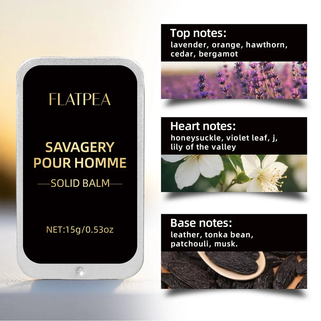 15g Men Solid Perfume Long-Lasting Woody Scented Pocket Fragrance Balm Portable Body Cream Deodorizing Freshness Cream Man Gifts