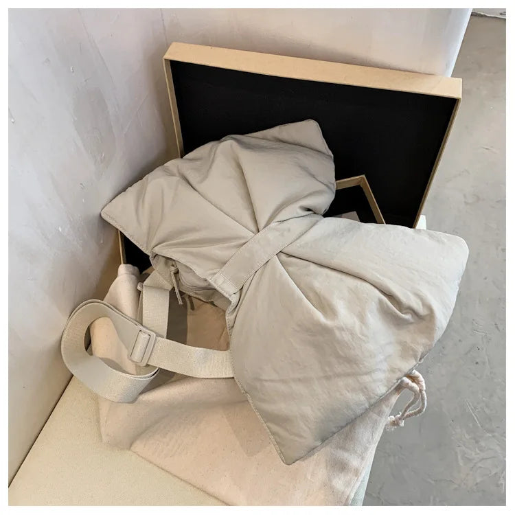 Soft Nylon Women's Portable Shoulder Bag Large Capacity Female Commute Crossbody Bags Simple Design Ladies Tote Purse Handbags