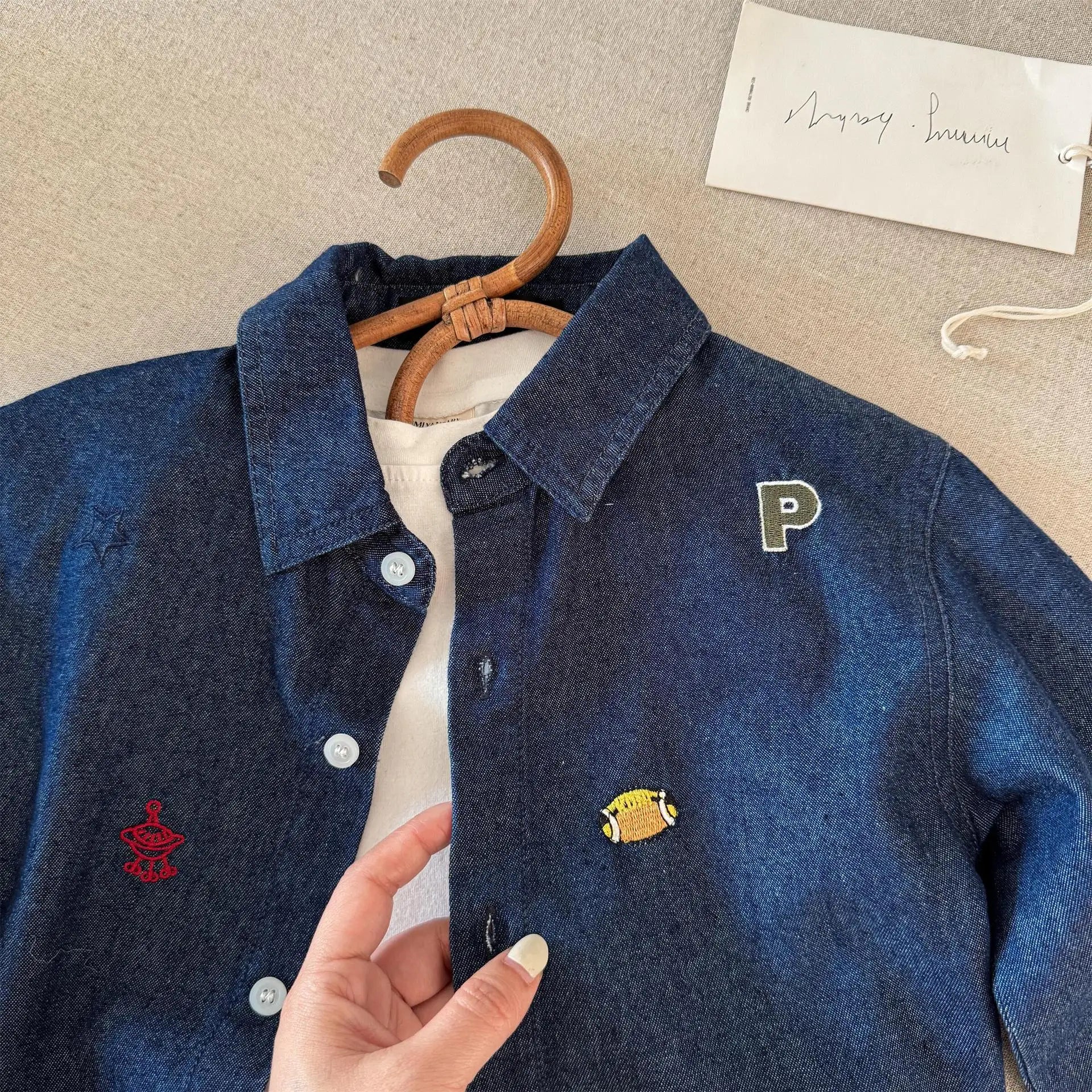 Baby Girls Boys Jean Blouses Kids Blue Shirts 2025 Spring Autumn Tops 1 To 6Yrs Children's Korean Style Clothing