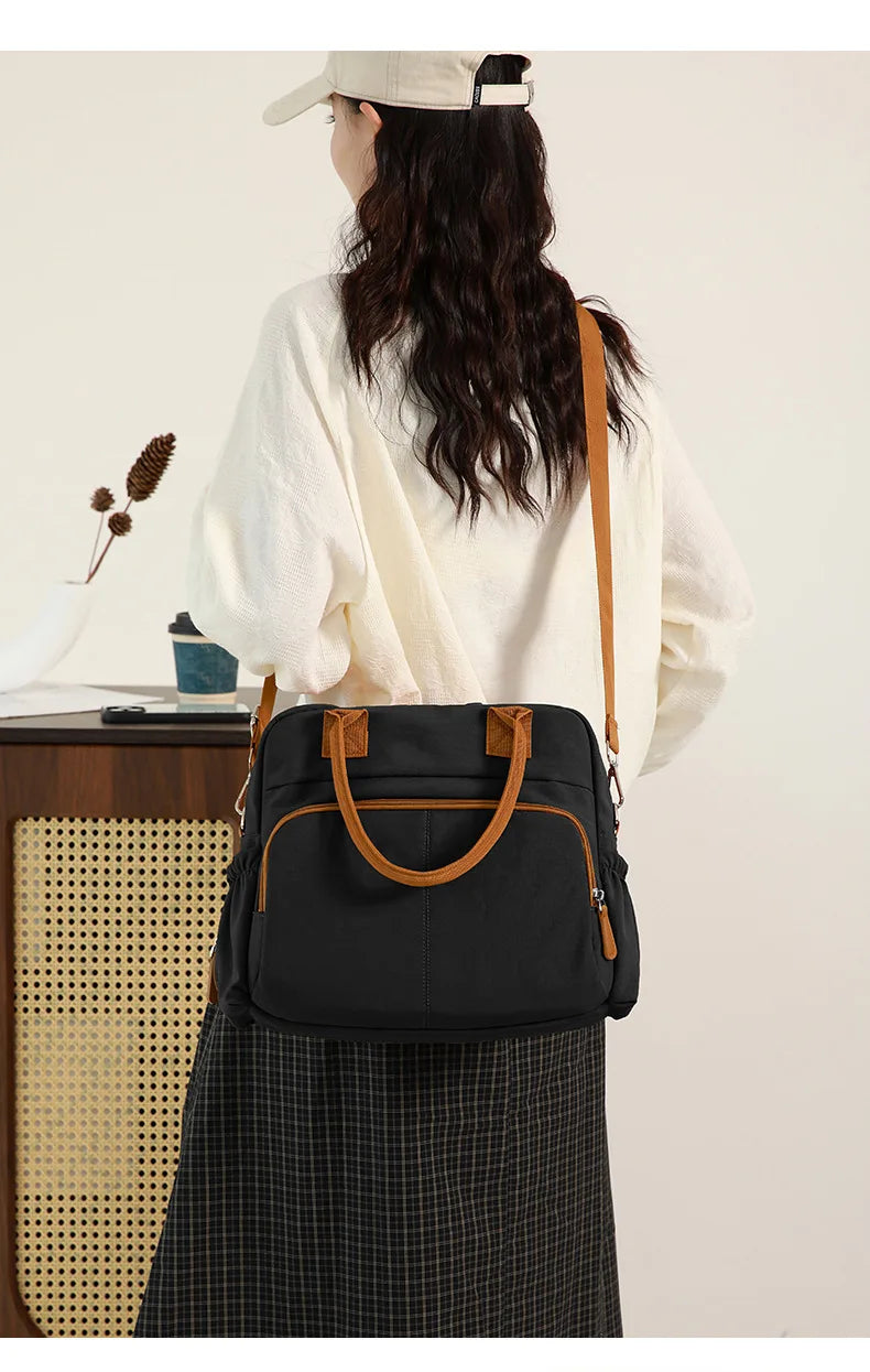 Women's Single Shoulder Bag Diaper Bags Casual Travel Nylon Crossbody Bag Lightweight Waterproof Large Capacity Shopping Handbag