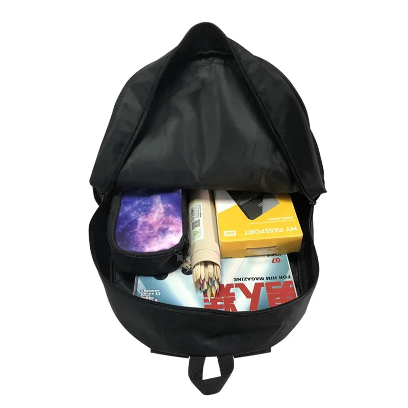Customize Your Logo / Image / Name Backpack Children School Bags Boys Girls  Black Kindergarten Bag Kids Bookbag Gift