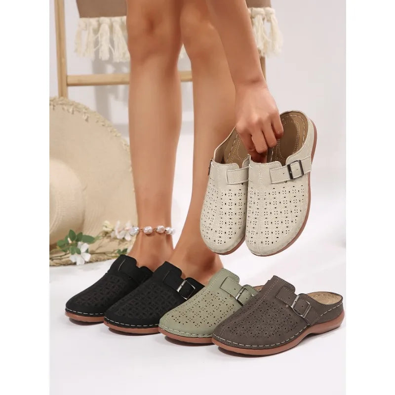 Hot Selling Women Premium Orthopedic Open Toe Sandals Retro Anti-slip Breathable Summer Shoe Slippers