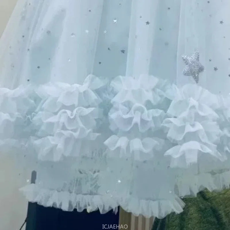 Teen Girl Clothes 2025New White Summer Girls  Flower Girl Birthday Outfit Vestido Princess Dress with Wings Kids Party Gown