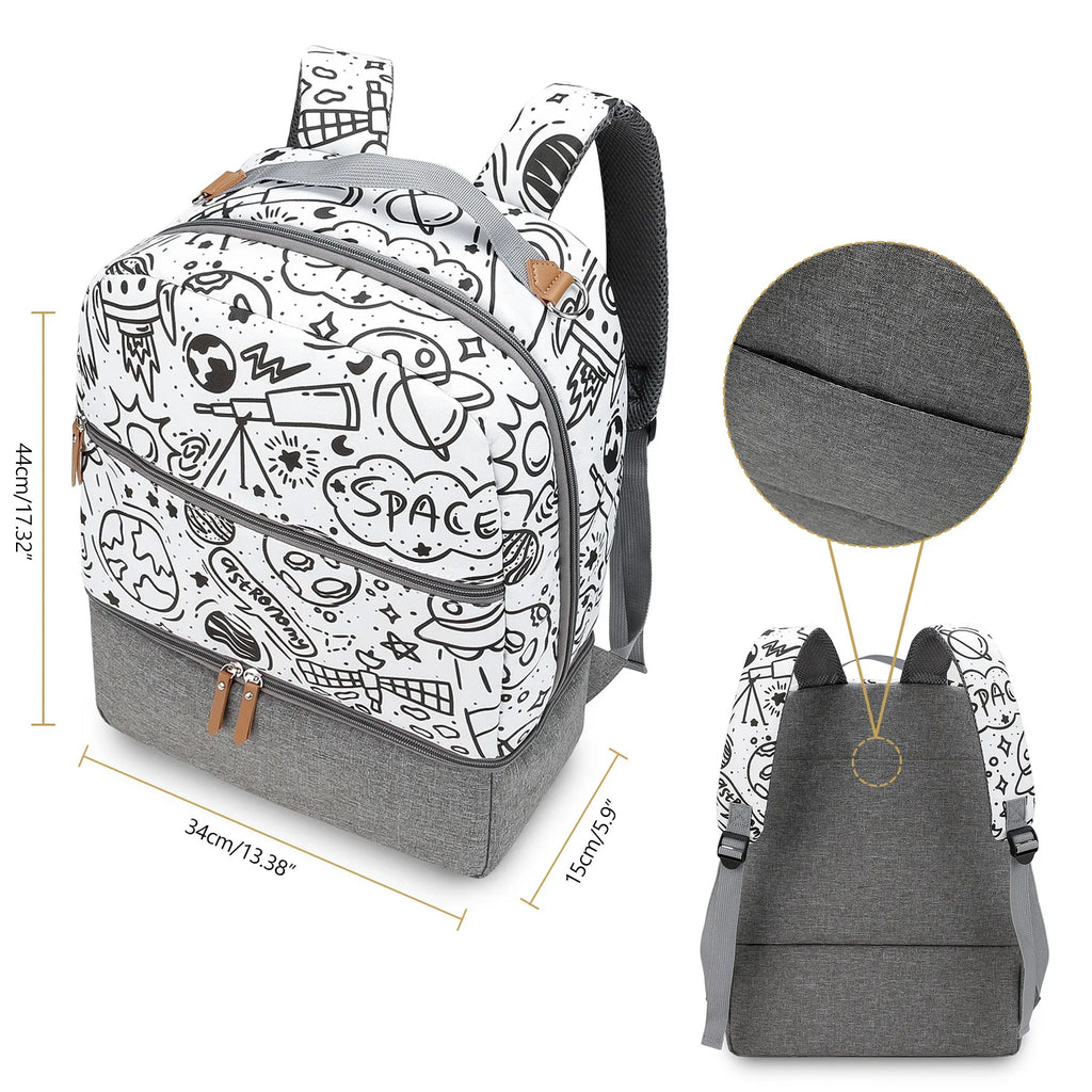 New Baby Diaper Bag Backpack Multifunctional Waterproof Maternity Nappy Bags Mommy Travel Backpack Stroller Bag Baby Nappy Cares