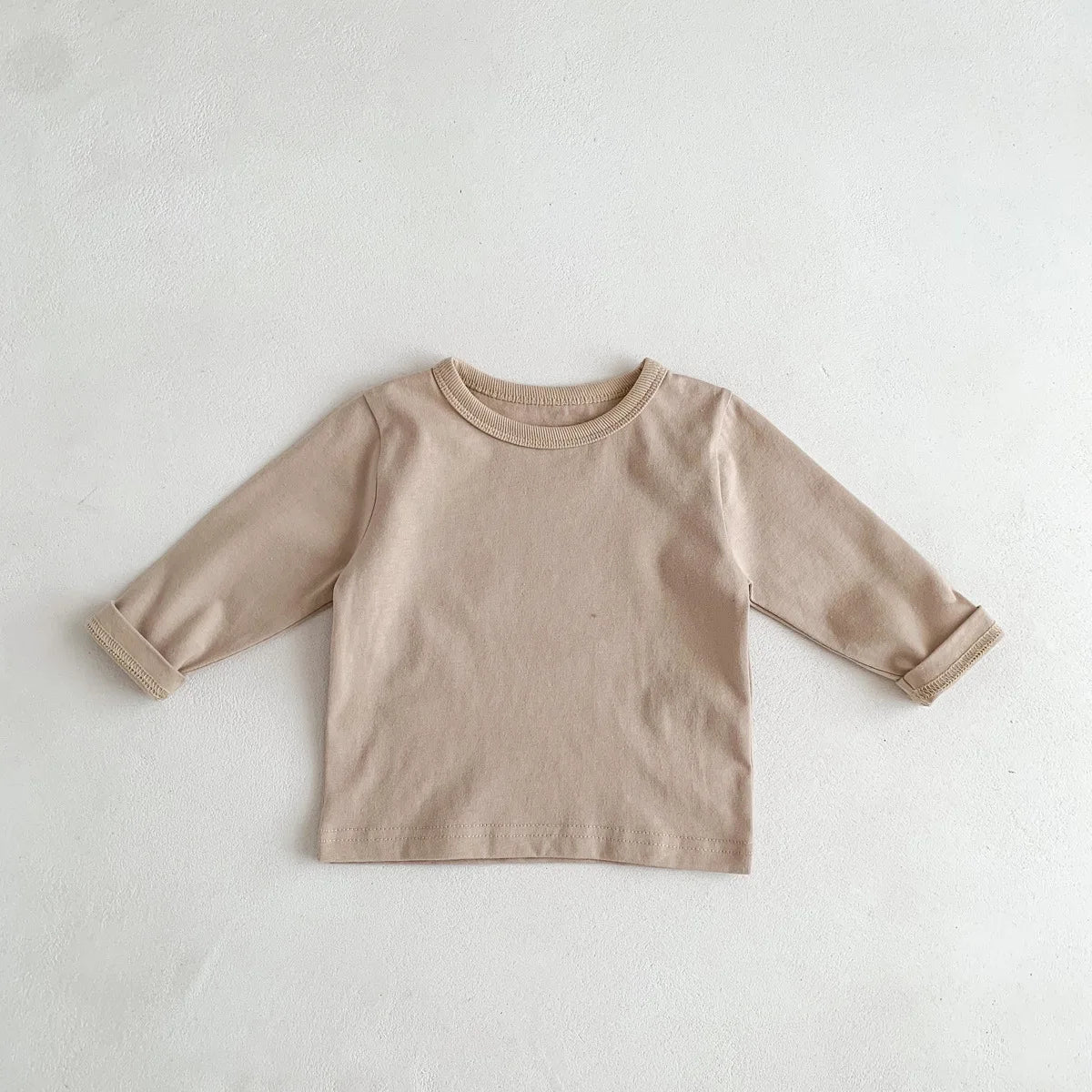 Infant Clothes Toddler Boy Cotton Long Sleeves T-shirts Spring Autumn Outfits Girl Baby Solid Bottoming Shirt Kid Striped Tees