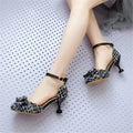 Girls High Heels Princess Shoe  Kids Thin Heel Sandals Kids Wedding Shoe