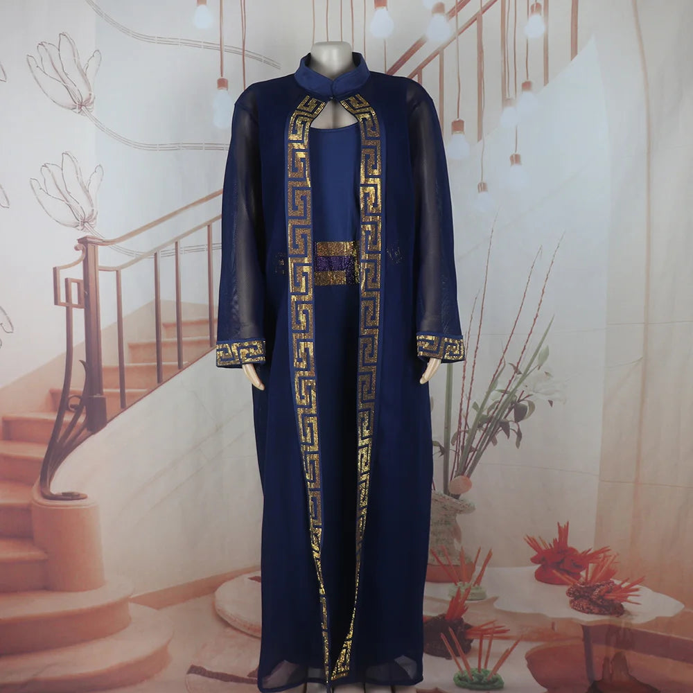 Fresh women african dress Rhine Stone african party dresses woman elegant couples turkey dresses for women luxury elegant