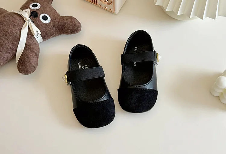 Girl Leather Shoes 2025 Autumn New Brand Girl Shoes French Princess Shoe Elegant Mary Jane Shoe Soft Sole Party Dresses for Girl