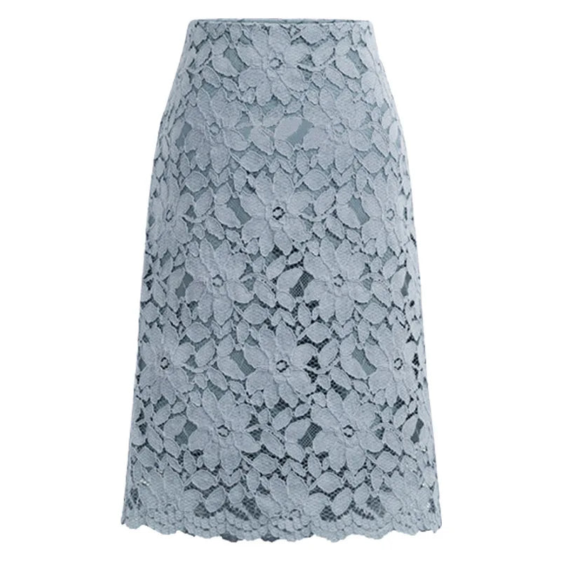 2026 New Women's Pink Skirt, Summer Lace Elegant Office Skirts Pencil Bandage Skirt for Women Skirts Knee-length High Waist
